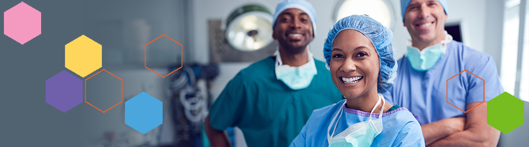 Three surgeons in a surgery room 